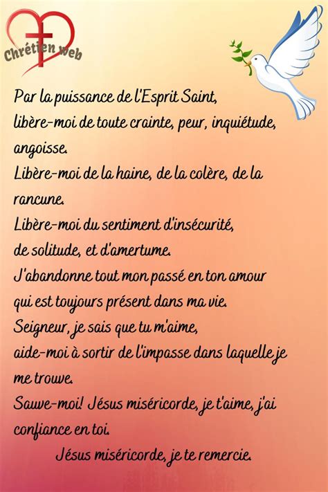 A Poem Written In French With An Image Of A Dove