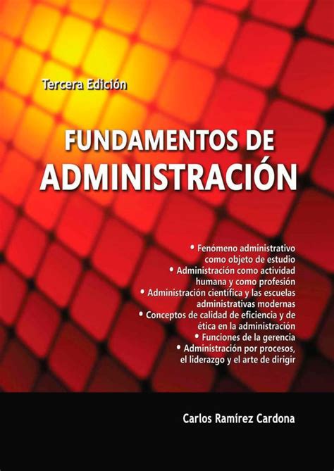 Fundamentos De Administración 3ra Edición Carlos Ramírez Cardona