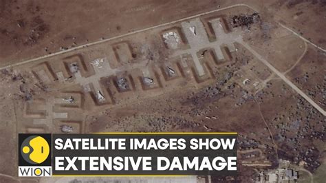 Aircraft Damaged Patches Of Earth Scorched Satellite Images Of Crimea