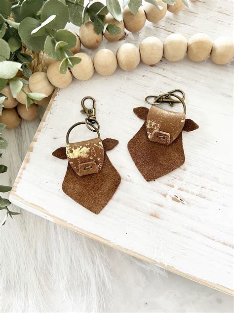 Highland Cow Keychain Cow Keychain Farm Keychain Ranch Etsy