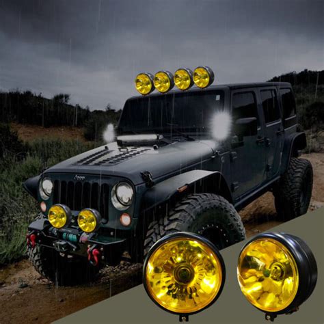 High Power Yellow Fog Lights For Cars Suvs With 13090 W Bulbs