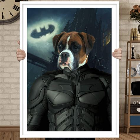 Batman Pet Portrait From Photocustom Pet Portraitbatman Tdog