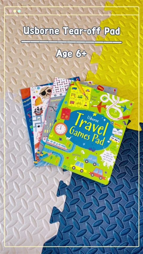 📚usborne Tear Off Pad Series Travel Games Pad Pencil And Paper Games