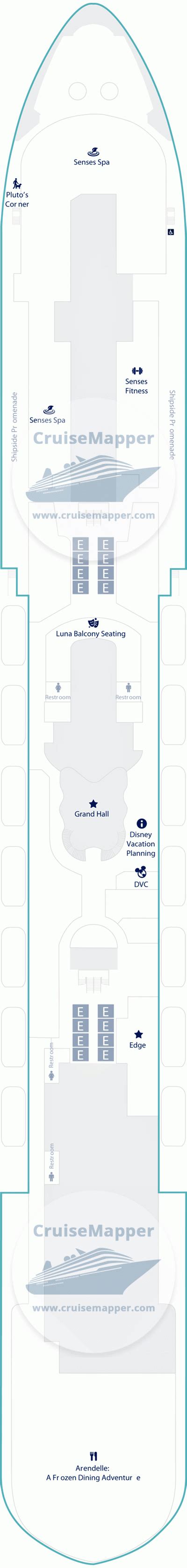 Disney Wish deck 5 plan | CruiseMapper