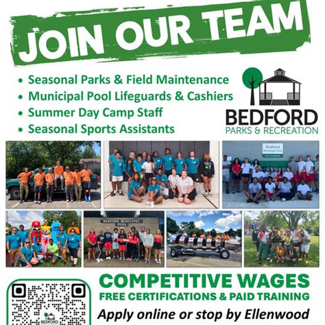 Parks Recreation Hiring Seasonal Positions City Of Bedford OH