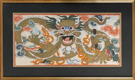 Lot - TIBETAN PAINTING OF A DRAGON 20th Century