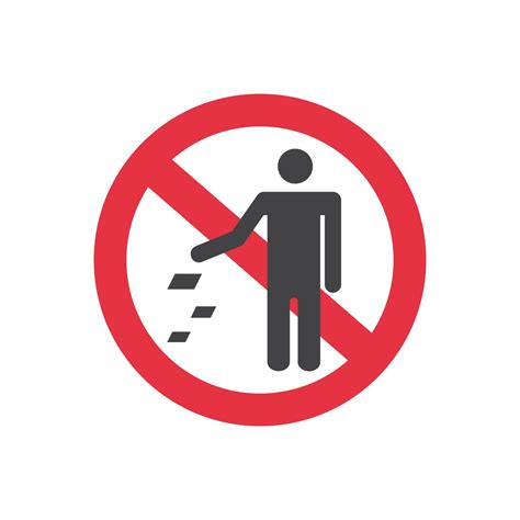 Vector Illustration Of The Icon Prohibited From Littering 13570449