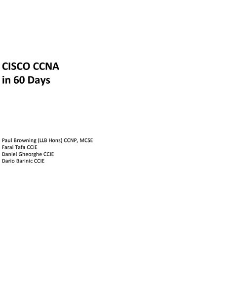 SOLUTION Cisco Ccna In 60 Days Studypool