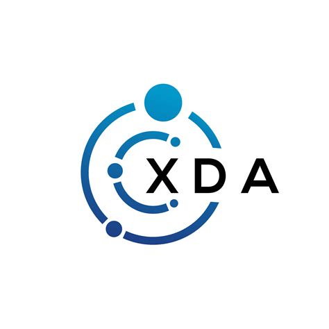 Xda Letter Technology Logo Design On White Background Xda Creative