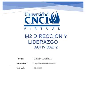 Direcccion Y Liderazgo Proyecto Modular M Direccion Y Liderazgo