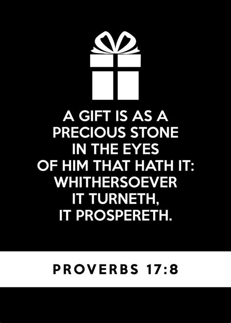 Proverbs 17 8 Poster By Abconcepts Displate