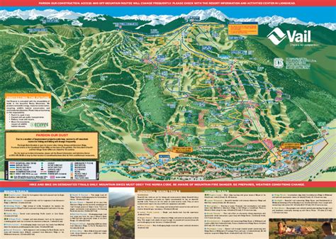 Vail Mountain resort Summer Adventure Map - Vail CO • mappery