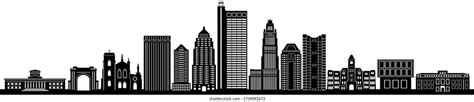 Columbus Ohio City Skyline Silhouette Cityscape Stock Vector (Royalty ...