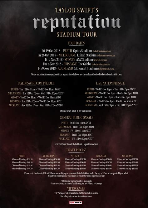 Taylor Swift Tour Schedule - Minni Nancie