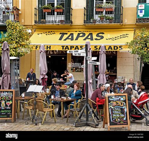 Plaza De La Merced Malaga Spanish Caf Bar Restaurant Spain Andalusia