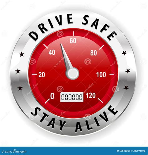 Drive Safe And Stay Alive Icon Or Symbol Safe Driving Concept Vector