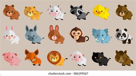 Woodland Animals Set Stock Vector (Royalty Free) 1085952419