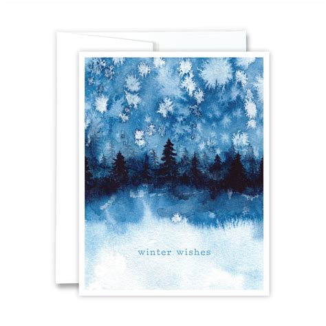 Winter Wishes Greeting Card – Green Artist Designs