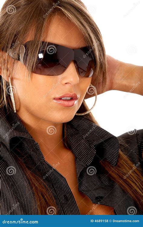 Fashion Woman Wearing Sunglasses Stock Photo Image