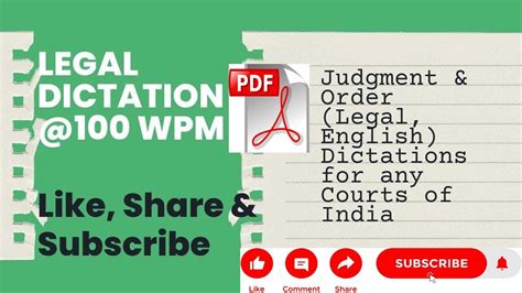 Legal Dictation 100 Wpm Legal Dictation 100 Speed Jharkhand High