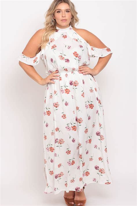 Cold Shoulder Maxi Dress Plus Size Latest Trends