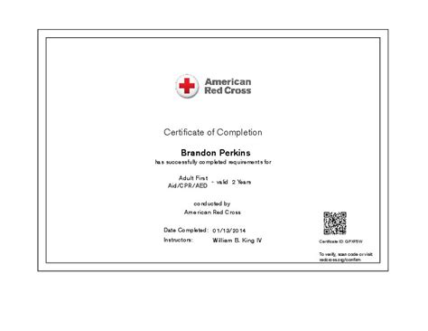 Adult First Aid Cpr Aed Certificate Of Completion Certific… Flickr