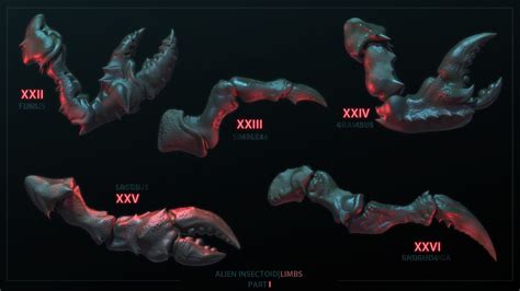 Artstation Alien Insectoid Limbs 30 Imm Brushes Part I Andrey