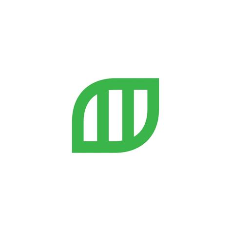 letter m symbol green nature geometric design logo vector 32192388 ...