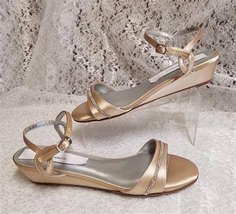 Gold Wedge Shoes Wedding