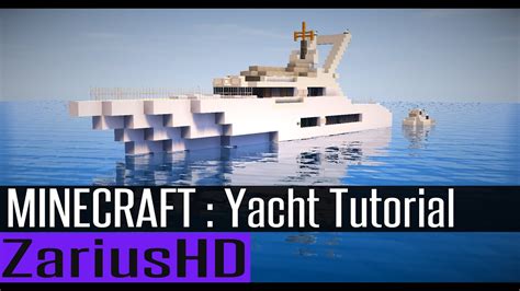 Minecraft Yacht Tutorial How To Build Tranquility Yacht Youtube