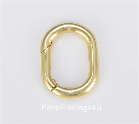 Carabiner Spring Push Clasp K Gold Clasp Screw Clasp Oval Etsy