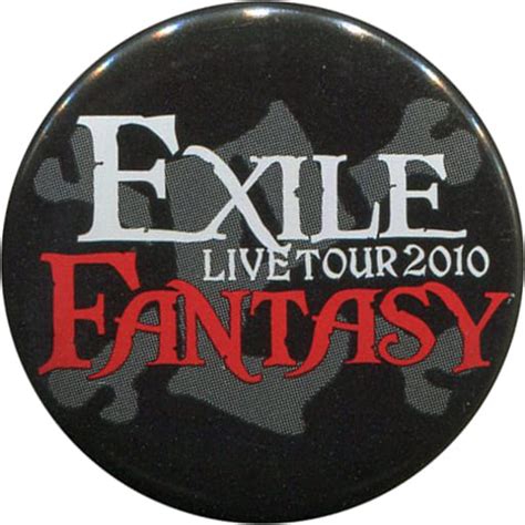 駿河屋 Exile背景：ブラックexile：ホワイトfantasy：レッド Fantasy 缶バッジ 「exile Live