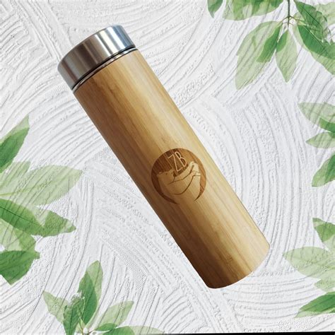 Bamboo Thermal Flask Etsy