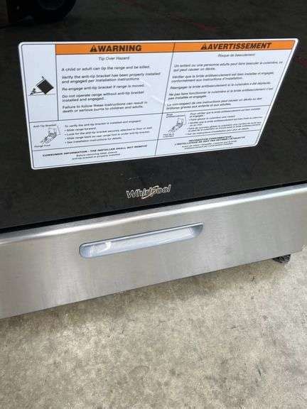 WHIRLPOOL 5.1CU FT 5 BURNER GAS RANGE - STAINLESS - Earl's Auction Company