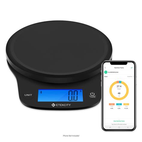 Customer Reviews: Etekcity Smart Kitchen Scale Black KAMTNSECSUS0008