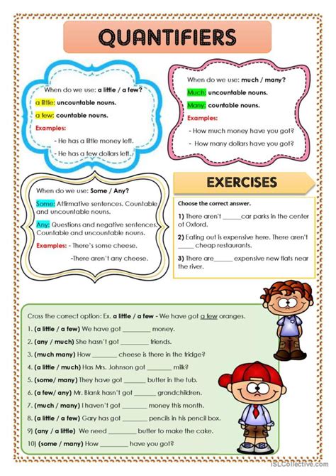 Quantifiers Some Any A Little English Esl Worksheets Pdf And Doc