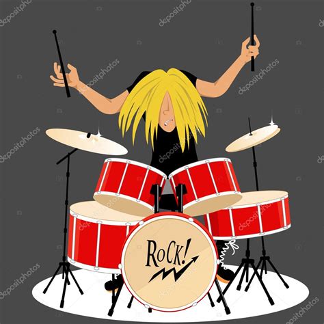 Rock Drummer Clipart