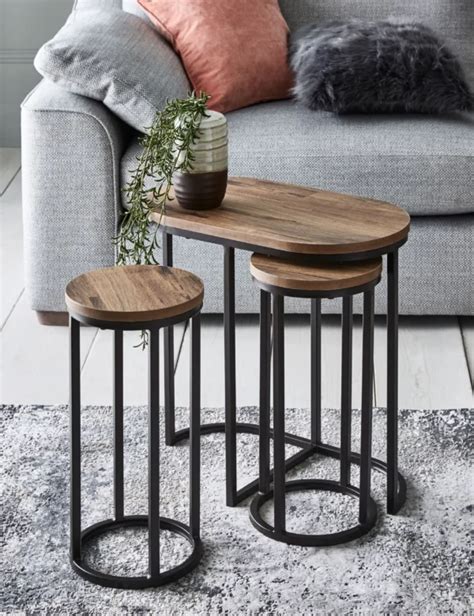 Vejle Oak Effect Nest Of Tables Karmaindika