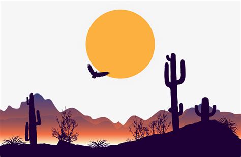 Desert Silhouette Art at GetDrawings | Free download