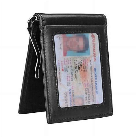 "Leatherboss RFID Blocking Slim Bifold Money Clip Wallet, Genuine