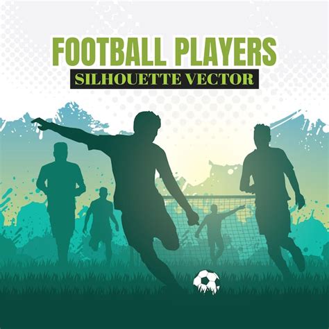 Fu Ball Silhouetten Vektor Illustration Premium Vektor