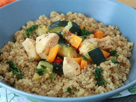 Quinoa aux légumes et poulet Recette Ptitchef