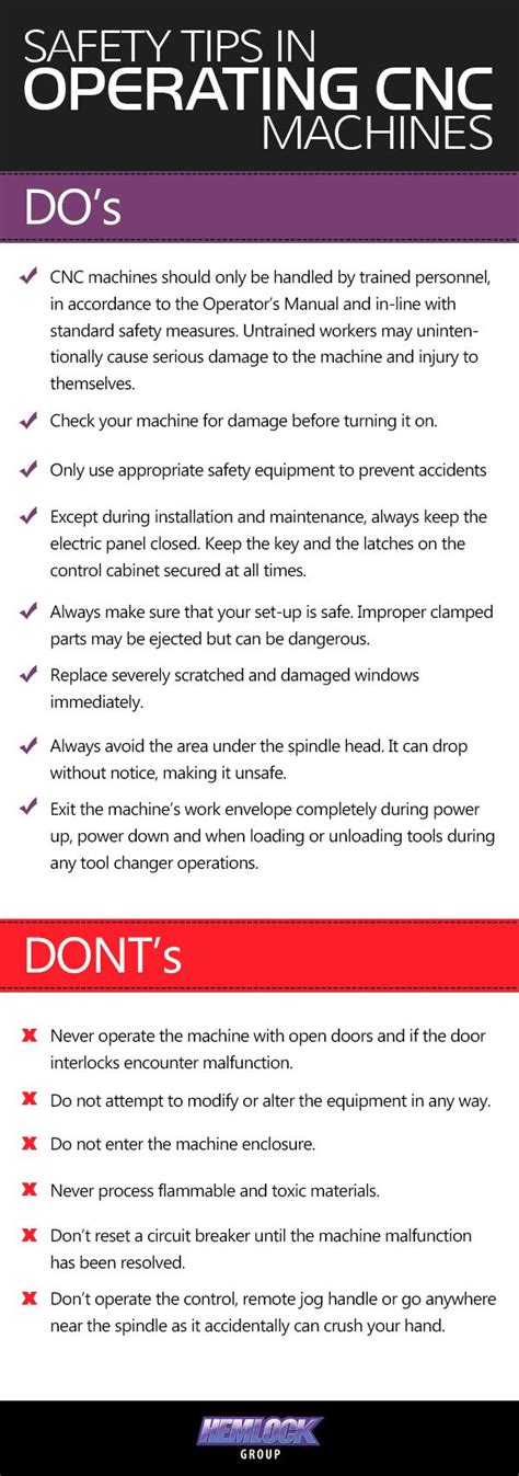 Safety Tips In Operating Cnc Machines Safety Tips Cnc Machine Cnc