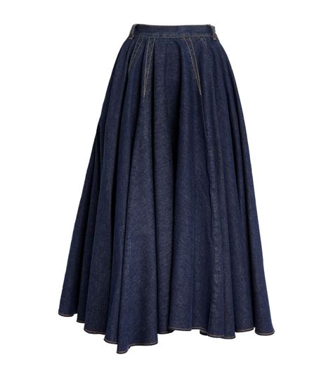 Womens Ala A Black Denim Midi Skirt Harrods Uk