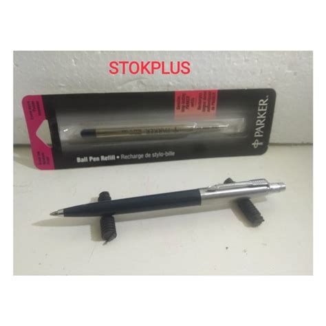 Jual BALLPOINT PULPEN PARKER JOTTER BLUE SILVER CETAK CETEK PLUS 1