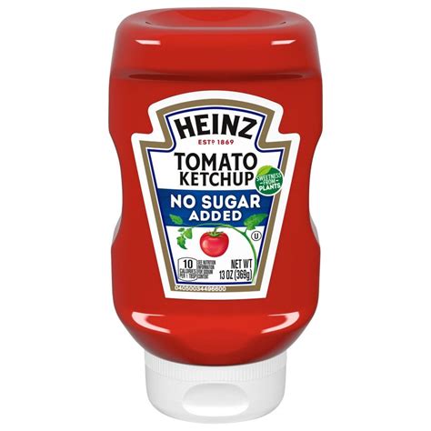 Heinz® Heinz Tomato Ketchup No Sugar Added 13 Oz Bottle Heinz® Artofit