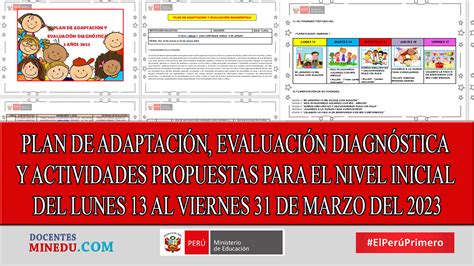 Plan De AdaptaciÓn EvaluaciÓn DiagnÓstica Y Actividades Propuestas