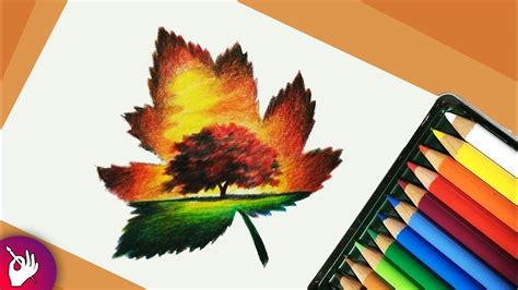 Scenery Drawing With Pencil Colour Landscape Scenery Youtube