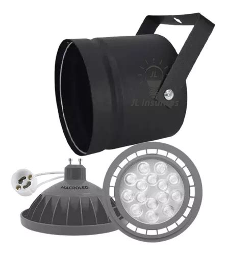 Cabezal Spot Tacho Negro Con Lampara Led Ar W