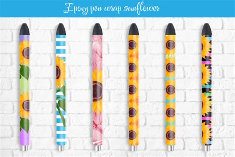 Epoxy Pen Wraps Sublimation Sunflower Graphic By Svetlanakrasdesign